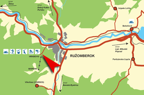 Mapa Ružomberok
