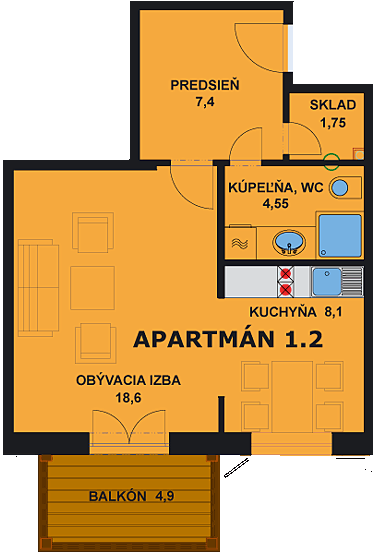Apartmán 1.2
