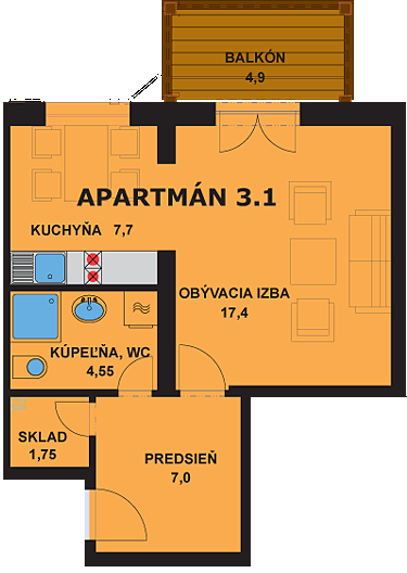 Apartmán 3.1
