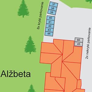 Vonkajšie parkovanie domu Alžbeta