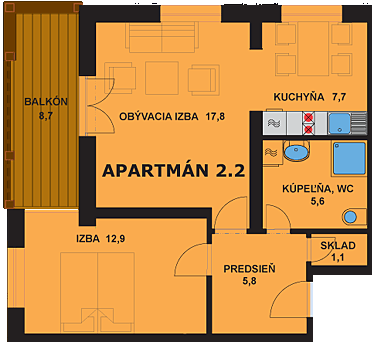 Apartmán 2.2