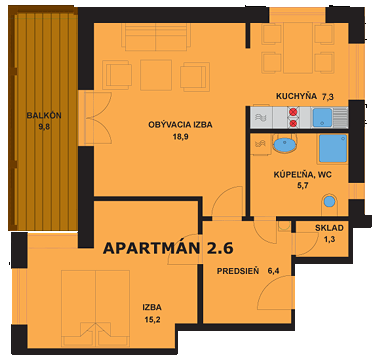 Apartmán 2.6