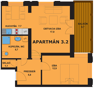 Apartmán 3.2