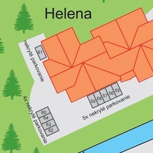 Vonkajšie parkovanie domu Helena