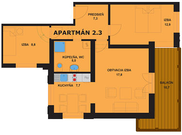 Apartmán 2.3