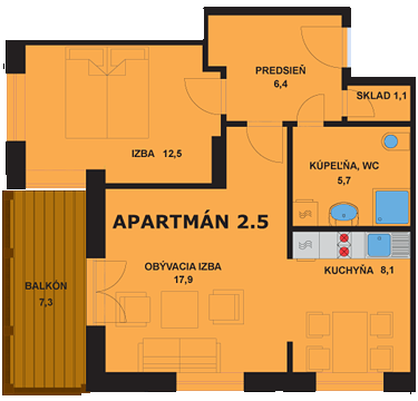 Apartmán 2.5