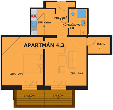 Apartmán 4.3