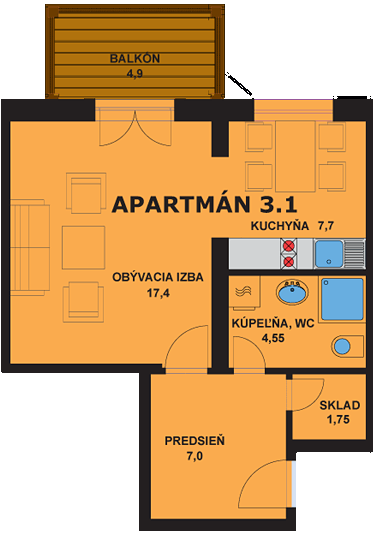 Apartmán 3.1