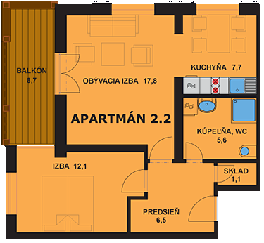 Apartmán 2.2