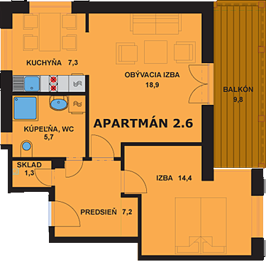 Apartmán 2.6
