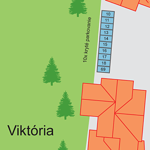 Vonkajšie parkovanie domu Viktória